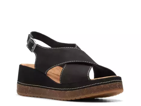Сандалии Kassandra Wedge Sandal Clarks, черный