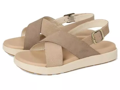 Сандалии KEEN Elle Luxe Cross Strap, цвет Plaza Taupe/Brindle