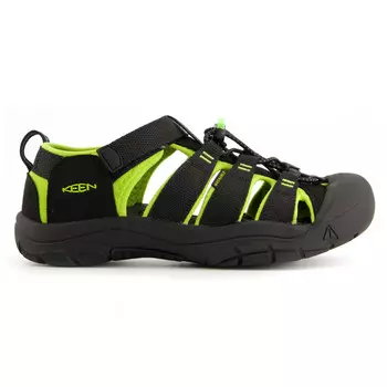 Сандалии Keen Youth Newport H2, цвет Black/Lime Green