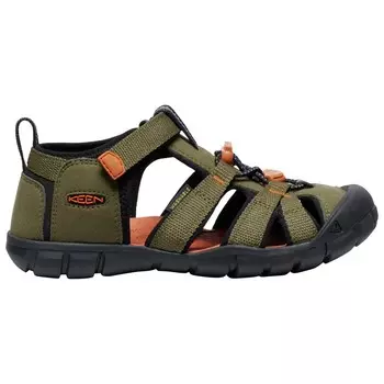 Сандалии Keen Youth Seacamp II CNX, цвет Dark Olive/Gold Flame