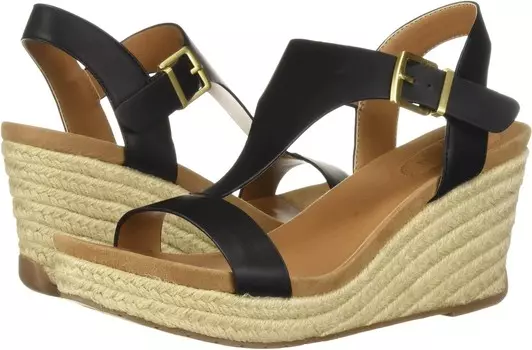 Сандалии Kenneth Cole Reaction Card Wedge, цвет Black Smooth