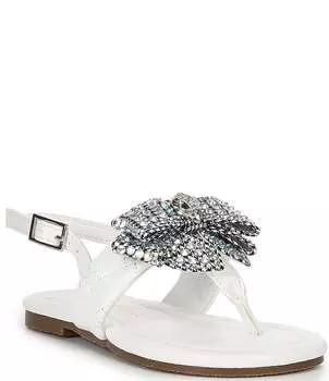 Сандалии Kensington с Т-образной планкой для девочек Kurt Geiger London (для малышей), белый