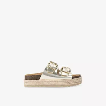 Сандалии Kg Kurt Geiger Raquel на веревочной подошве из искусственной кожи, золотой