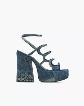 Сандалии Kiki Platform Sandal из денимового денима Marc Jacobs, цвет Indigo Multi