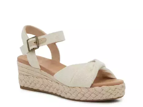 Сандалии Kinsley Platform Wedge Toms, Natural Beige