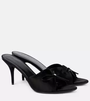 Сандалии Knife Bow 80 с матовой отделкой Balenciaga, Black/Silver