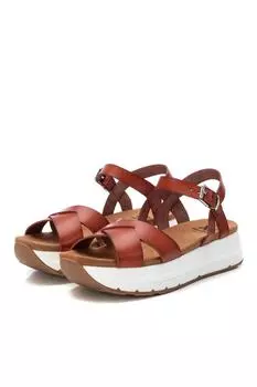 Сандалии - Коричневые - На плоской подошве XTI, коричневый