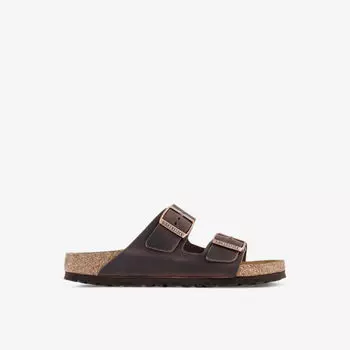 Сандалии кожаные Birkenstock Arizona с двумя ремешками, коричневый