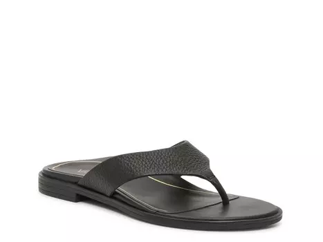 Сандалии кожаные Vionic Agave на плоской подошве, черный