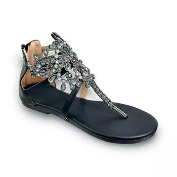 Сандалии «Кристальный плющ» Love Lemonade, черный