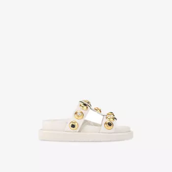 Сандалии Kurt Geiger London Орсон из кожи с декоративными шипами, белый