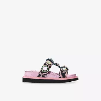 Сандалии Kurt Geiger London Орсон из замши с кристаллами, розовый