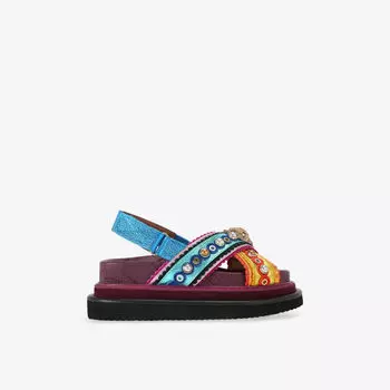 Сандалии Kurt Geiger London Орсон с перфорацией из металлизированной кожи, мультиколор