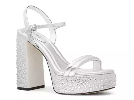 Сандалии Laci Platform Sandal Michael Michael Kors, серебряный/металлик