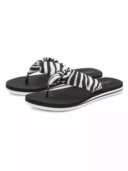 Сандалии LASCANA, черный/белый