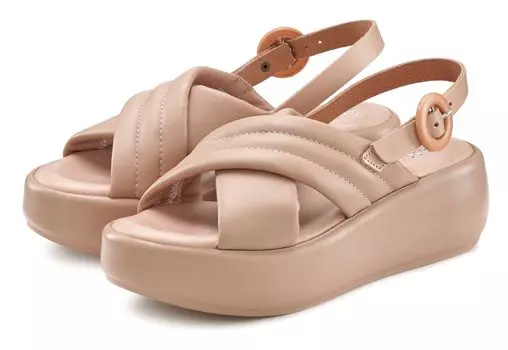 Сандалии LASCANA Plateausandale, светло-бежевый