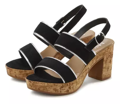 Сандалии LASCANA Plateausandaletten, черный