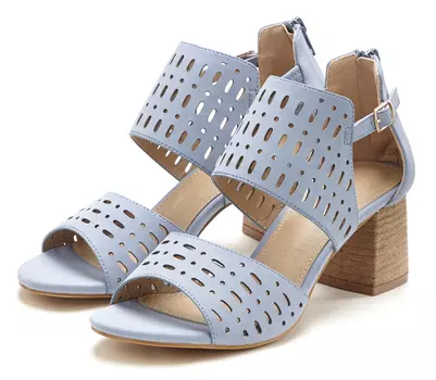 Сандалии LASCANA Riemchensandalette, светло-синий