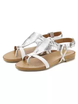 Сандалии LASCANA Sandale, цвет wei/silberfarben