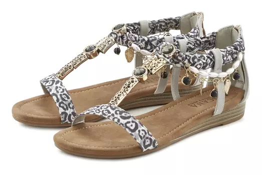 Сандалии LASCANA Sandale, серый