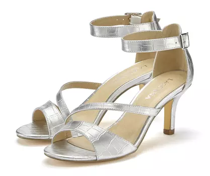 Сандалии LASCANA Sandalette, серебристый
