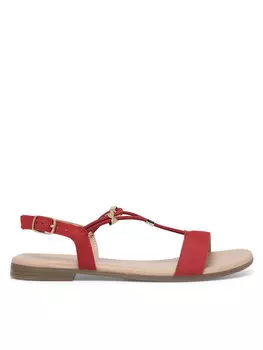 Сандалии женские Lasocki с золотой фурнитурой, красный