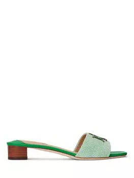 Сандалии Lauren Fay из парусины и кожи Ralph Lauren, зеленый топаз