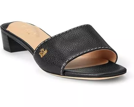 Сандалии LAUREN Ralph Lauren Fay Tumbled Leather, черный
