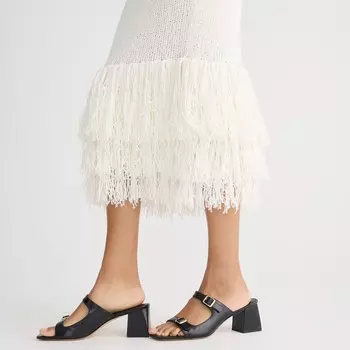 Сандалии Layne с пряжкой из кожи J.Crew, черный