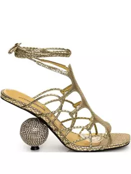 Сандалии Le-Freak 100 мм Jeffrey Campbell, золотой