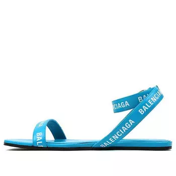 Сандалии leather sandals 'blue' Balenciaga, синий