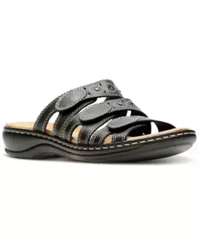 Сандалии Leisa Cacti Q с тройными ремешками Clarks, черный