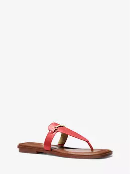 Сандалии Lena из кожи с Т-образным ремешком Michael Kors, красный