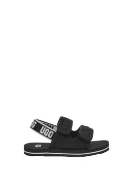 Сандалии lennon на плоской подошве с ремешком на пятке, унисекс, детские, черные Ugg