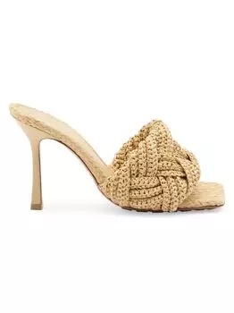 Сандалии Lido 90 из плетеной рафии Bottega Veneta