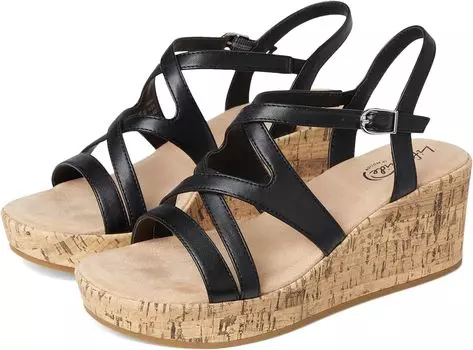 Сандалии LifeStride Bailey Strappy Platform Wedge Sandals, черный