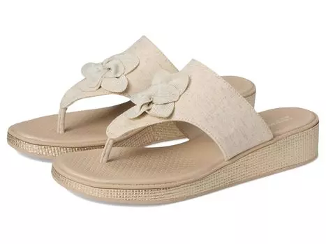 Сандалии LifeStride Bloom Thongs, цвет Natural Stretch Linen Fabric