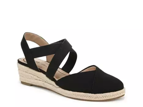 Сандалии LifeStride Kimball Espadrille на танкетке, черные