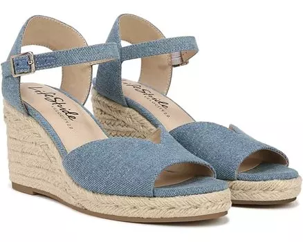 Сандалии LifeStride Tess Wedge Espadrille, цвет Blue Denim
