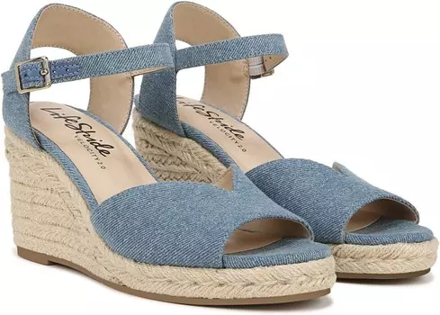 Сандалии LifeStride Tess Wedge Espadrille Sandals, цвет Blue Denim