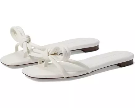 Сандалии Loeffler Randall Hadley Leather Bow Flat, белый