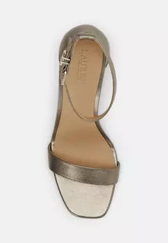 Сандалии LOGAN METALLIC NAPPA LEATHER SANDAL Ralph Lauren, серебро