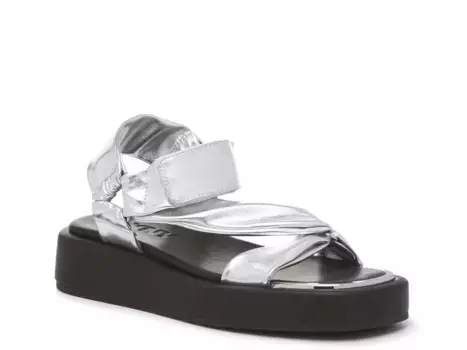 Сандалии Lollie Sport Wedge Sandal Dkny, серебряный/металлик