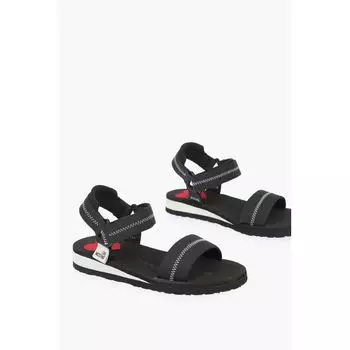 Сандалии LOVE EVA30 с узором «зигзаг» и застежкой на липучке Moschino, Black