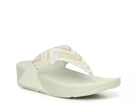 Сандалии Lulu Sequin Wedge Sandal Fitflop, мятно-зеленый