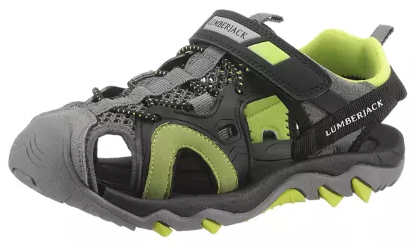 Сандалии LUMBERJACK, с застежкой-липучкой, зеленый