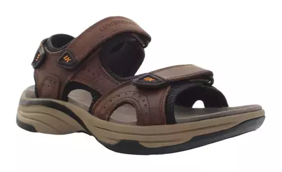 Сандалии LUMBERJACK, треккинговые сандалии, обувь для отдыха с мягкой текстильной подкладкой, коричневый