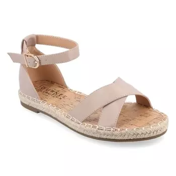 Сандалии Lyddia с широким ремешком на щиколотке Journee, taupe