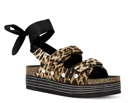 Сандалии Mackley Platform Azalea Wang, Multicolor Leopard Print