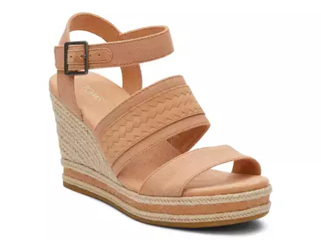 Сандалии Madelyn Espadrille Wedge Sandal Toms, цвет tan